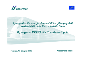 Progetto PVTRAIN - Photovoltaic Train