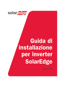 Guida di installazione per inverter SolarEdge – MAN-01