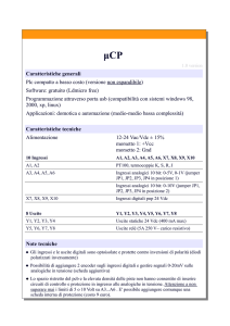 Caratteristiche generali Plc compatto a basso costo (versione non