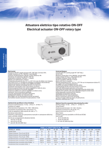 Attuatore elettrico tipo rotativo ON-OFF Electrical actuator ON