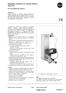 Regolatore combinato con attuatore elettrico Tipo 5757