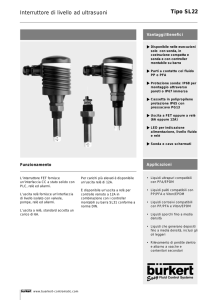 Interruttore di livello ad ultrasuoni Tipo SL22