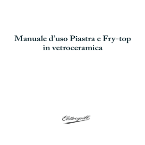 Manuale d`uso Piastra e Fry-top in vetroceramica