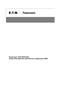 Powerware 5125 (9910-P33) Guida all`Installazione dell`UPS per le