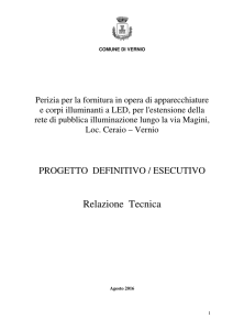 Relazione Tecnica - Comune di Vernio