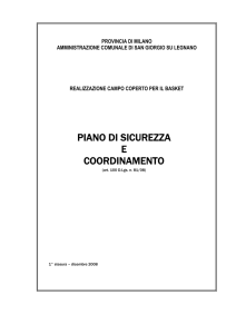 piano di sicurezza e coordinamento