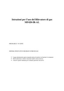 Istruzioni per l`uso del Rilevatore di gas MF420-IR