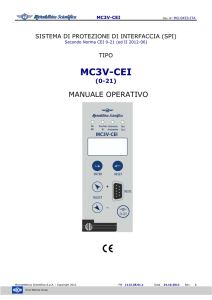 MC3V-CEI-021, Manuale