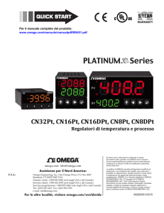 PLATINUM Series Regolatori di temperatura e processo Manuale