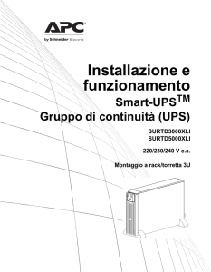 Installazione e funzionamento Smart-UPS TM Gruppo di