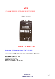 MFJ - MFJ-269 manuale d`uso