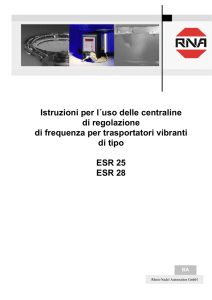 Istruzioni per l´uso delle centraline di regolazione di frequenza per