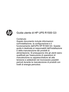 Guida utente di HP UPS R1500 G3