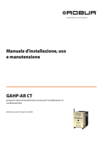 Manuale d`installazione, uso e manutenzione GAHP-AR
