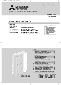 manuale tecnico puhz-p200yha puhz-p250yha