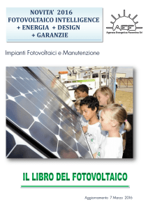 novita` 6 fotovoltaico intelligence + energia + design + garanzie