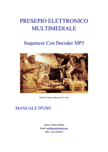 manuale d`uso - Presepio Elettronico Multimediale