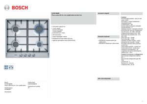 Bosch PCP615B90E Piano cottura 60 cm. inox