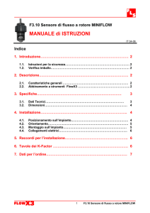 F3.10 Sensore di flusso a rotore MINIFLOW MANUALE