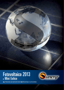 Sunerg_Fotovoltaico 2013 e mini eolico