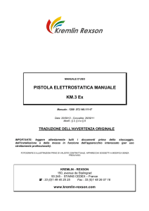 PISTOLA ELETTROSTATICA MANUALE KM.3 Ex