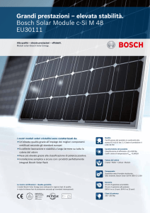Grandi prestazioni – elevata stabilità. Bosch Solar