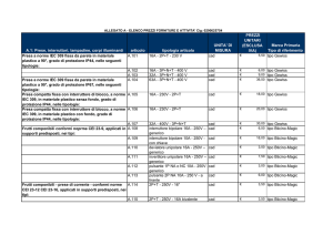 Allegato A ELENCO PREZZI FORNITURE E ATTIVITA