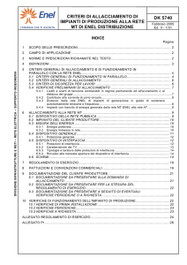 criteri di allacciamento alla rete MT