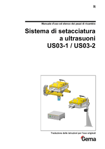 Sistema di setacciatura a ultrasuoni US03-1 / US03-2