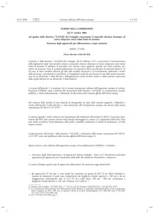 Parere della Commissione del 27-10-2004, G.U. dell`UE C 275/3 del