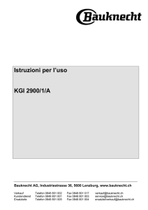 Istruzioni per l`uso KGI 2900/1/A