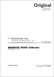Istruzioni per l`uso NOVACAT 8600 Collector