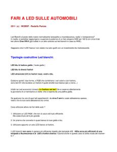 FARI A LED SULLE AUTOMOBILI