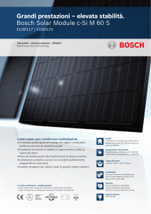 Grandi prestazioni – elevata stabilità. Bosch Solar