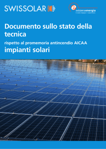 Documento sullo stato della tecnica impianti solari