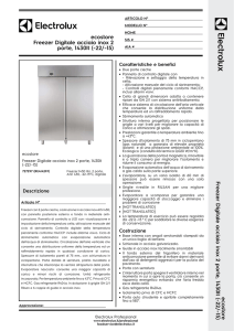 ecostore Freezer Digitale acciaio inox 2 porte, 1430lt