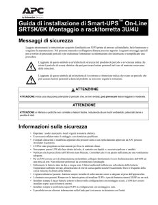 Guida di installazione di Smart-UPS On-Line SRT5K/6K