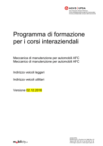 Programma di formazione per i corsi interaziendali