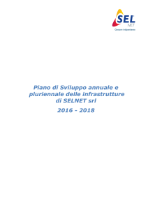 Piano di sviluppo 2016-2018 (SELNET)