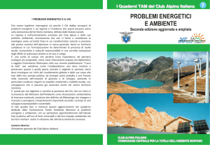 problemi energetici e ambiente - CAI TAM Piemonte e Valle d`Aosta