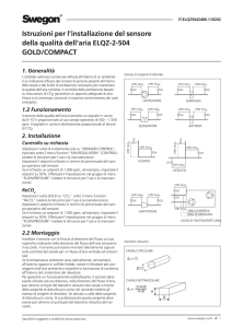 Istruzioni per l`installazione del sensore della qualità dell