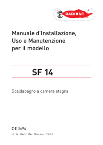 Manuale d`Installazione, Uso e Manutenzione per il modello