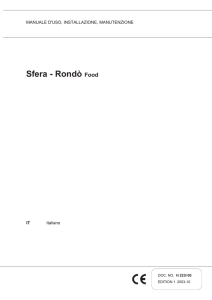 manuale Sfera-RondFoodI00 - Gentile cliente la invitiamo a