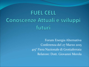 FUEL CELL Conoscenze Attuali e sviluppi futuri