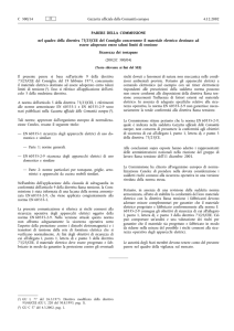 PARERE DELLA COMMISSIONE nel quadro della direttiva 73/23