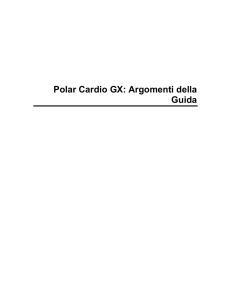Polar Cardio GX: Argomenti della Guida Manuale d`uso