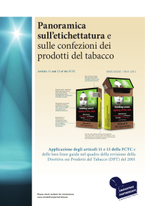 Panoramica sull`etichettatura e sulle confezioni dei prodotti del
