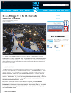 Nissan Skipass 2015: dal 30 ottobre al 2 novembre a Modena