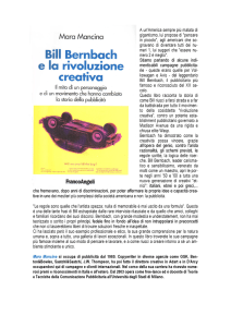 Bill Bernbach e la rivoluzione creativa - Mara Mancina