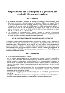 Regolamento per la disciplina e la gestione dei contratti di